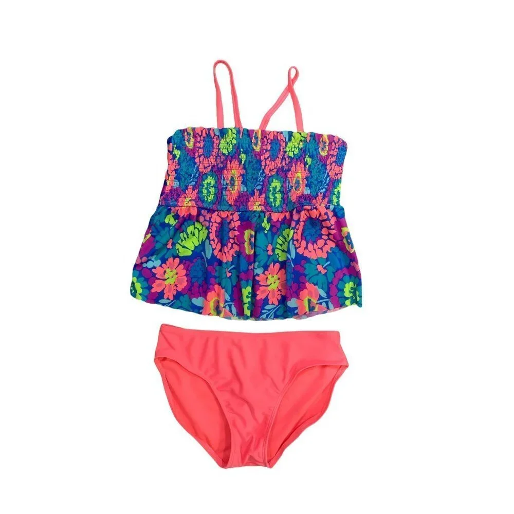 Cat & Jack Girls 2 pc Tankini Sz XL 14/16